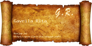Gavrila Rita névjegykártya